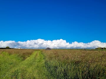 Spacious grassed pitches with far reaching views to the Preseli hills and the coast