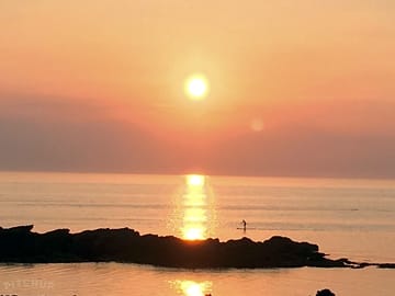 Sunset at the nearest beach of porth tywyn mawr