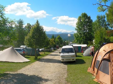 View of the spacious pitches in beautiful surroundings