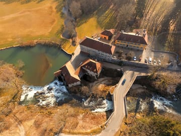 Aerial view of the site