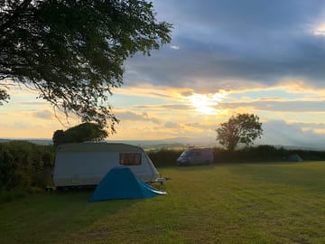 Sunset over the site