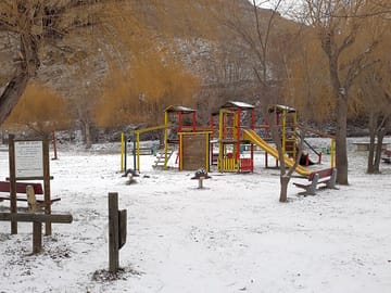 Playground in the snow