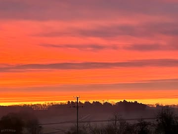Sunrise from the site