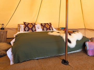 King-size bed and luxury bedding