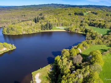 Aerial view of the lake