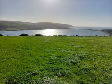 Looking at cemaes head and the teifi estuary