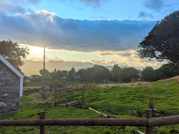 The view from the site driveway