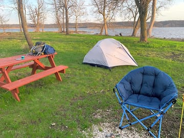 Tent and picnic table