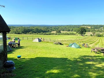 Happy guests enjoying the sunshine and views