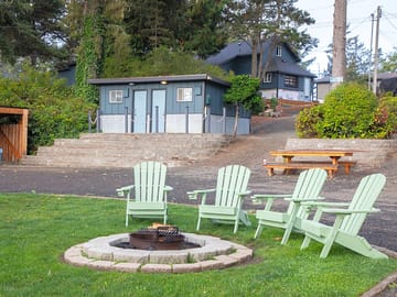 Seating around one of the many fire rings
