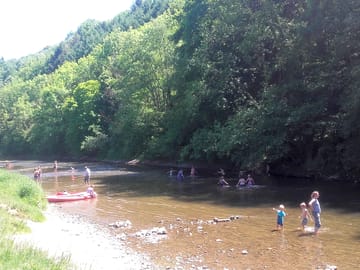 At the river