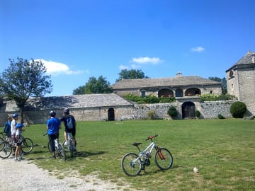 Atv ride, visiting the brouzes farm on the larzac plateau