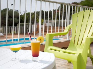Bar terrace overlooking the pool