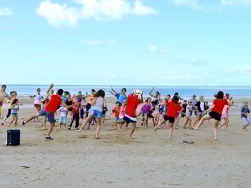 Dancing on the beach