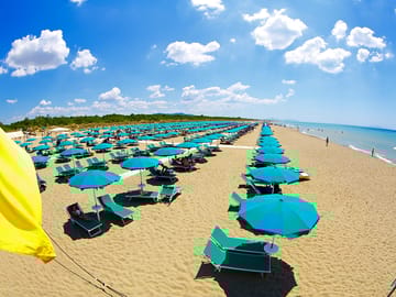 Private serviced beach