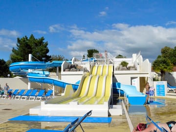 Pool with waterslides