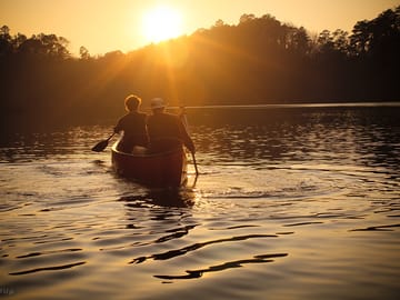Canoeing on the river