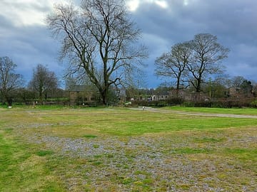 Pitch view towards the exit