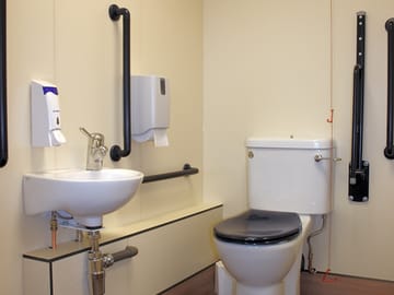 Disabled shower room and toilet in the facilities centre