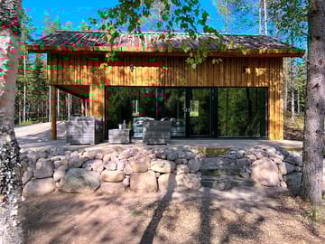 Wooden cabin exterior