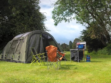 Example of camping tent set up