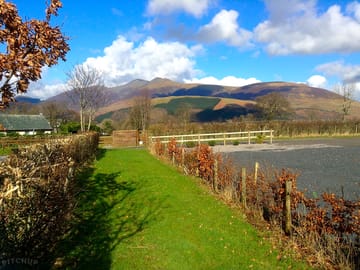 Views of skiddaw from the caravan area