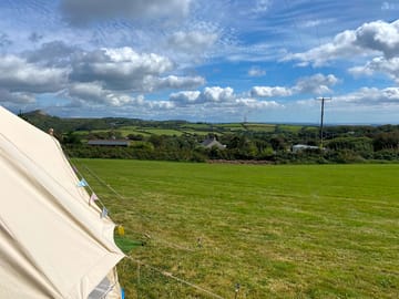 View outside of the bell tent