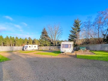 Touring pitches on gravel