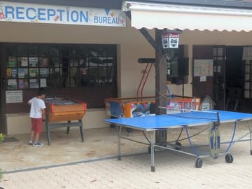 Reception area and ping pong table