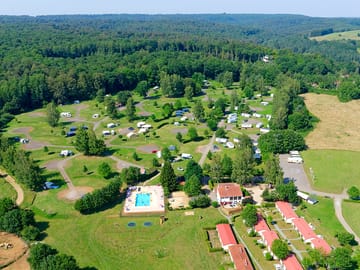 Aerial view over the site