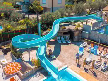 The pool with slide