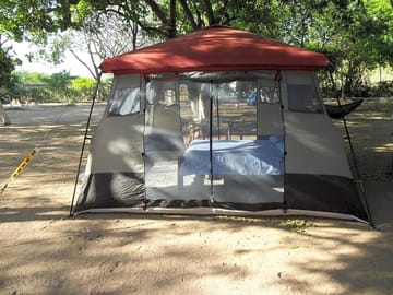 Tent with double bed