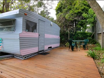 Original caravan with deck