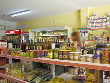 The shop is fully stocked with local products