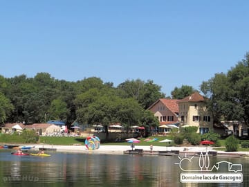 Main building behind the lake