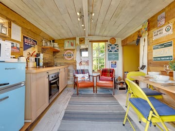 Sunroom and kitchenette