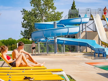 Aquapark with waterslide