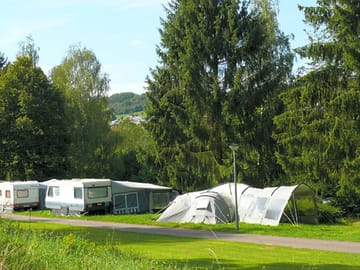 Pitches with trees all around