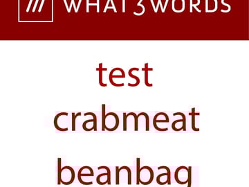 Location - test crabmeat beanbag