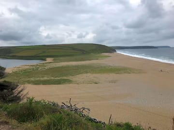 Loe bar in nearby penrose - the bar separates the lake from the sea
