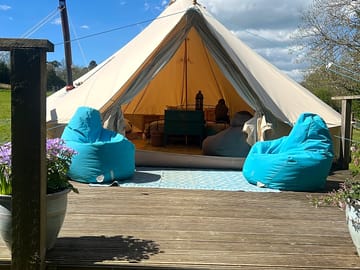 Entrance to the bell tent