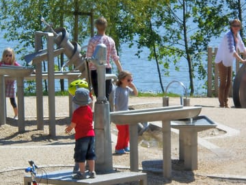 Water toys available only 50 metres from the site