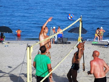Beach volleyball game