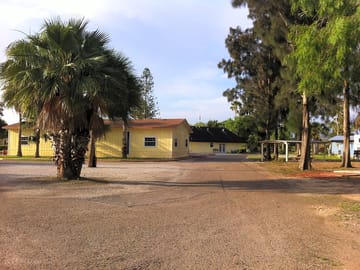 The clubhouse and office building