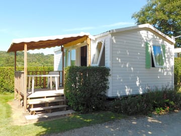 Exterior of the static caravan