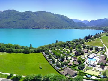 Aerial view of the campsite