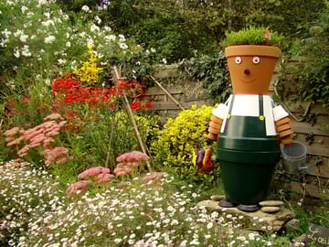 Our resident gardener - the flowerpot man!