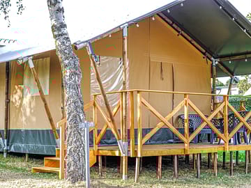outside of the tent