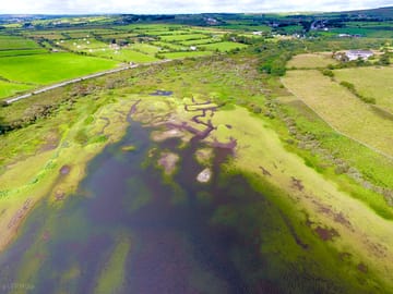 Aerial view of the lake