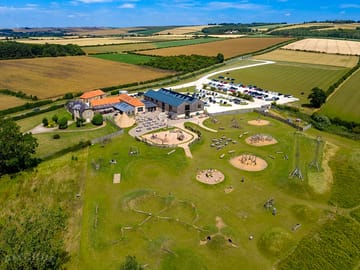 Aerial view of the site and Adventure Play at William's Den
